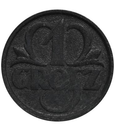 1 grosz 1939 cynk, GG, okupacja niemiecka
