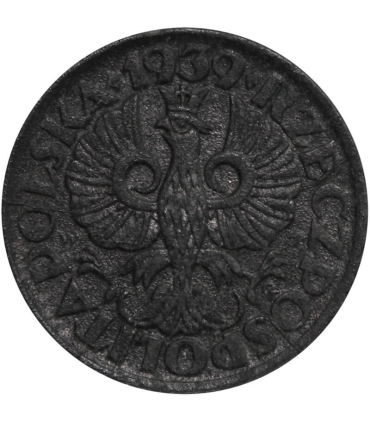 1 grosz 1939 cynk, GG, okupacja niemiecka