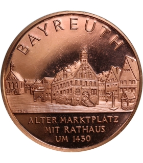 Bayreuth – Stary Rynek z ratuszem (ok. 1450), medal miejski 1978