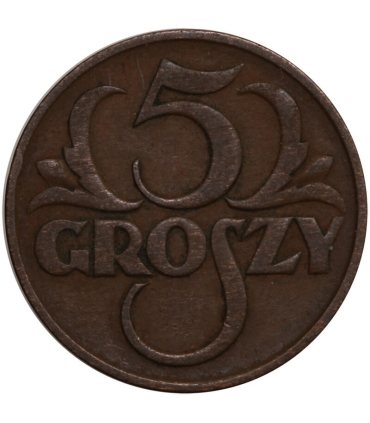 5 groszy 1928, stan 3+