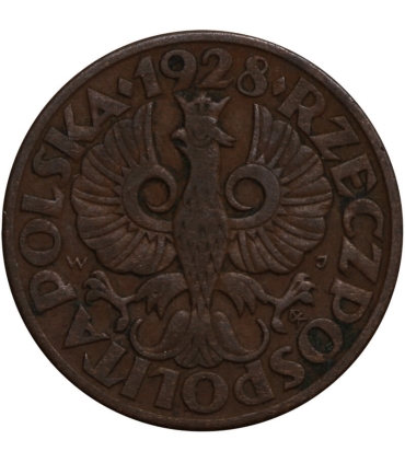 5 groszy 1928, stan 3+