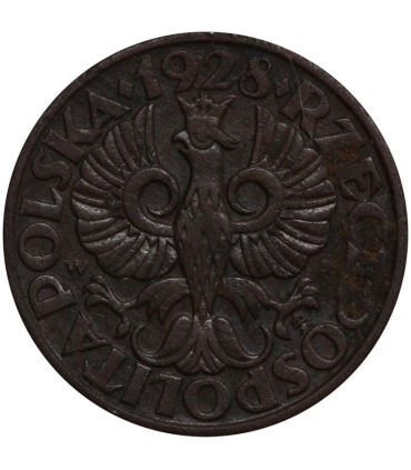 5 groszy 1928, stan 3+