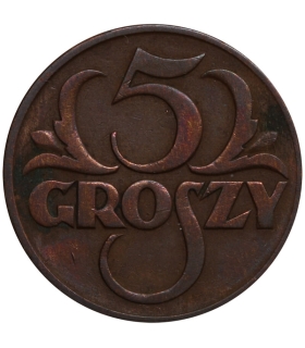 5 groszy 1931 rok, stan 3+