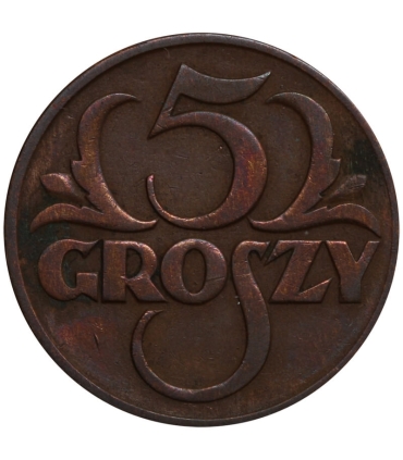 5 groszy 1931 rok, stan 3+