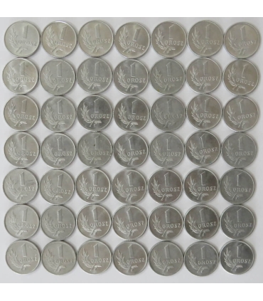 Lot 49 x 1 grosz 1949, mennicze, 1/1-