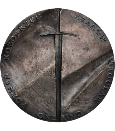 Medal PTAiN Bolesław Chrobry, Poznań, Kołobrzeg,  Kraków, Poznań, Gniezno
