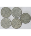 Lot Niemcy - 5x 50 reichsfenigów, 1935-1943