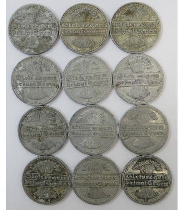 Lot Niemcy - 5x 50 reichsfenigów, 1935-1943