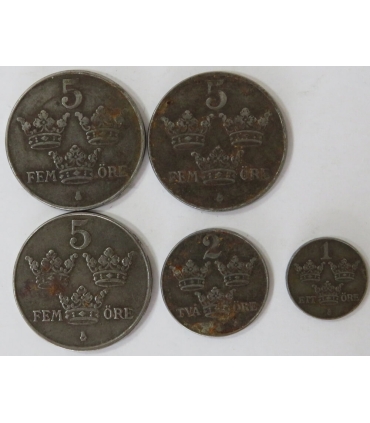 Lot, 5xSzwecja 3x5 Ore, 1x2ore, 1x1ore