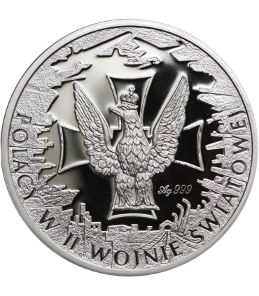 Medal kampania wrześniowa 1939, srebro 999, certyfikat