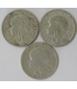 LOT 3 x 2 złote głowa kobiety 1932, 1933, 1934