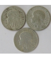 LOT 3 x 2 złote głowa kobiety 1932, 1933, 1934