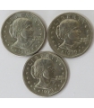 Lot USA 3x1 dolar, 1979 Dolar Susan B. Anthony