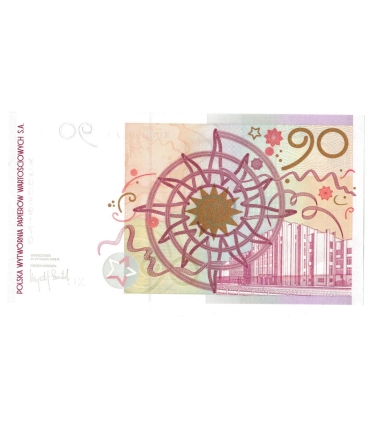 90, Ignacy Paderewski, Banknot promocyjny PWPW, seria XC