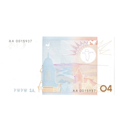 PWPW Banknot Testowy PTASZKI 2004, seria AA + folder