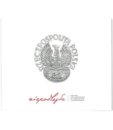 20 zł 100 rocznica niepodległości, Piłsudski, 2018 + folder PWPW