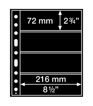 Koszulka GRANDE Leuchtturm na 8 banknotów dwustronna (2x 4 okna) - 1 szt.