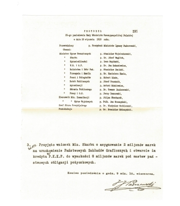 Banknot Testowy Matuszewski 2016 w promocyjnym kalendarzu PWPW