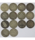Lot 14x 1/2 marki, Cesarstwo Niemieckie, 1905-1918, mix roczników, srebro