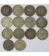 Lot 14x 1/2 marki, Cesarstwo Niemieckie, 1905-1918, mix roczników, srebro
