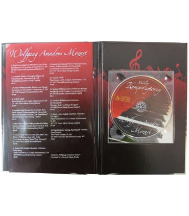 Medal, Wielcy kompozytorzy, Wolfgang Amedeus Mozart, Srebro 0.925, etui, płyta CD