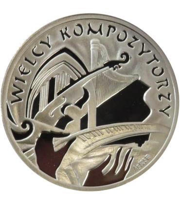 Medal, Wielcy kompozytorzy, Wolfgang Amedeus Mozart, Srebro 0.925, etui, płyta CD