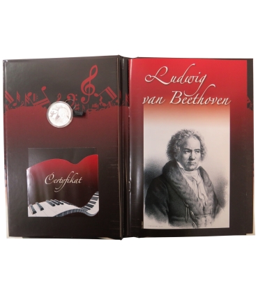Medal, Wielcy kompozytorzy, Ludwig van Beethoven , Srebro 0.925, etui, płyta CD