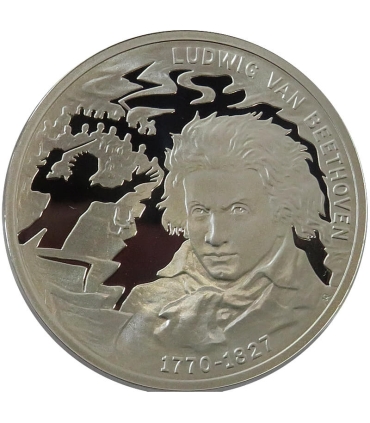 Medal, Wielcy kompozytorzy, Ludwig van Beethoven , Srebro 0.925, etui, płyta CD