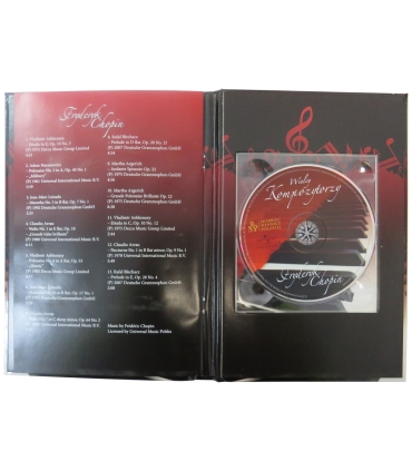 Medal, Wielcy kompozytorzy, Fryderyk Chopin, Srebro 0.925, etui, płyta CD