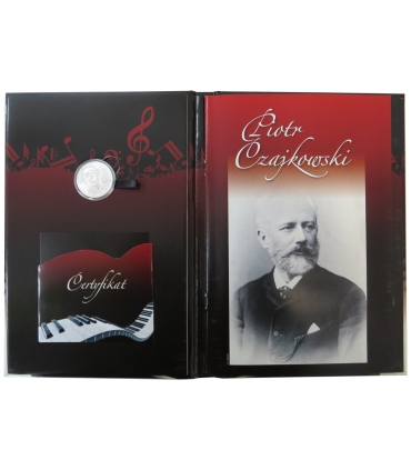 Medal, Wielcy kompozytorzy, Piotr Czajkowski, Srebro 0.925, etui, płyta CD