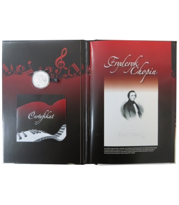 Medal, Wielcy kompozytorzy, Fryderyk Chopin, Srebro 0.925, etui, płyta CD
