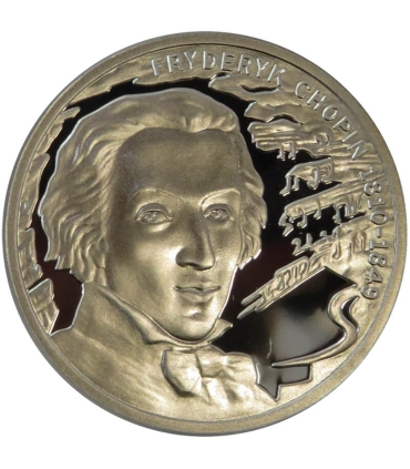 Medal, Wielcy kompozytorzy, Fryderyk Chopin, Srebro 0.925, etui, płyta CD