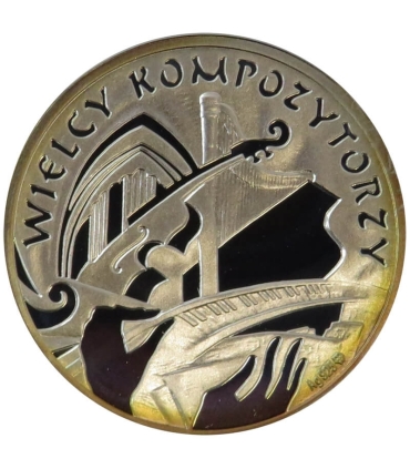 Medal, Wielcy kompozytorzy, Fryderyk Chopin, Srebro 0.925, etui, płyta CD