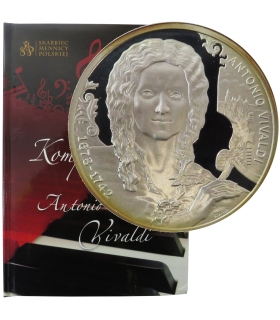 Medal, Wielcy kompozytorzy, Antonio Vivaldi, Srebro 0.925, etui, płyta CD