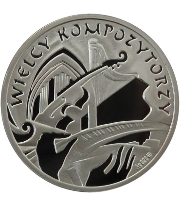Medal, Wielcy kompozytorzy, Johann Sebastian Bach, Srebro 0.925, etui, płyta CD
