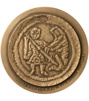 Medal Bolesław Krzywousty 1102-1138, PTTK Chełm sygnowany