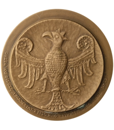 Medal Władysław Łokietek 1306-1333, PTTK Chełm sygnowany