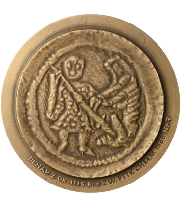 Medal Bolesław Krzywousty 1102-1138, PTTK Chełm sygnowany