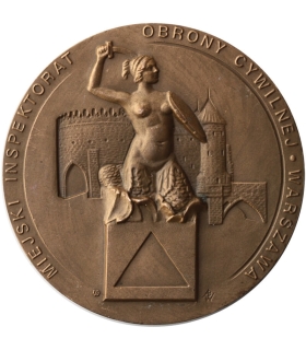 Medal - Miejski Inspektorat Obrony Cywilnej Warszawa, sygnowany, numerowany
