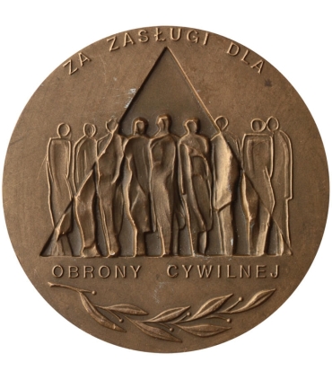 Medal - Miejski Inspektorat Obrony Cywilnej Warszawa, sygnowany, numerowany
