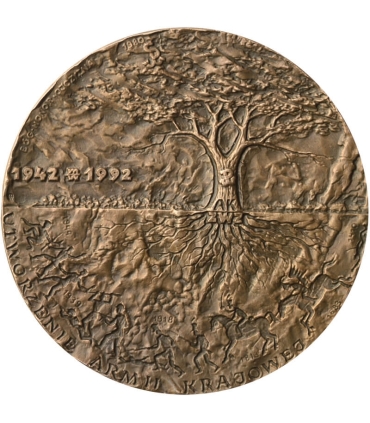 Medal Utworzenie Armii Krajowej, Gen. Stefan Rowecki-Grot, 1992, MW, sygnowany T.T.