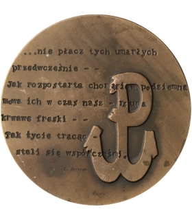 Medal 40. Rocznica Powstania Warszawskiego 1984, sygnowany JAC MN