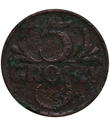 5 groszy 1934, bardzo rzadka, piękny detal, st. 2