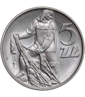 5 zł, Rybak, 1973, mennicze