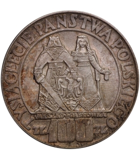 100 zł Mieszko i Dąbrówka 1966, stan 2+