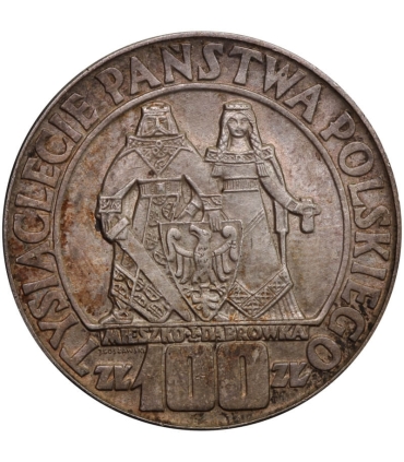 100 zł Mieszko i Dąbrówka 1966, stan 2+