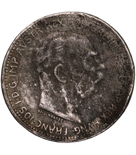 Austria 1 korona, 1915, Franciszek Józef I, srebro