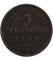 Prusy, 3 Fenigi (Pfennige) 1869 A – Królestwo Prus, Wilhelm I