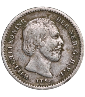 Holandia, 5 Centów 1859 – SREBRO – Król Wilhelm III (Willem III)