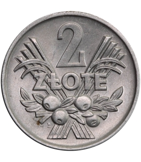 2 zł, Jagody, 1960, stan 1- zegarowy połysk